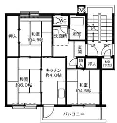 泊駅 徒歩38分 3階の物件間取画像